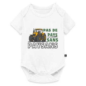 Pas de pays sans paysans - Body à manches courtes Premium Bébé - blanc - Devant