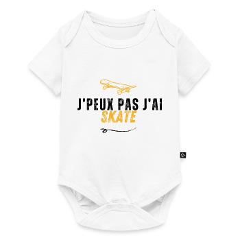 je peux pas j'ai skate - Body à manches courtes Premium Bébé - blanc - Devant