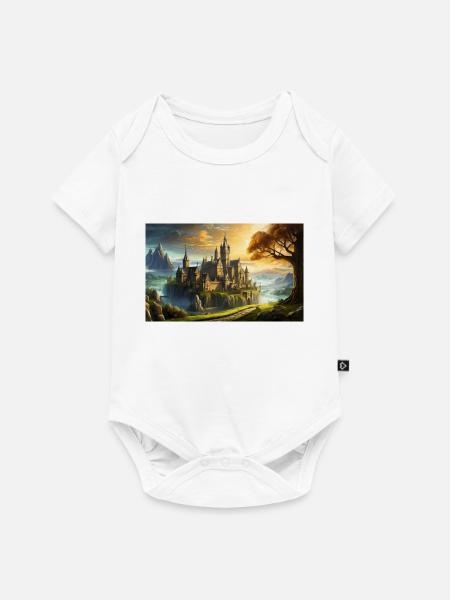 wunderschöne mythische Orte – Avalon - Baby Premium Kurzarmbody - Weiß