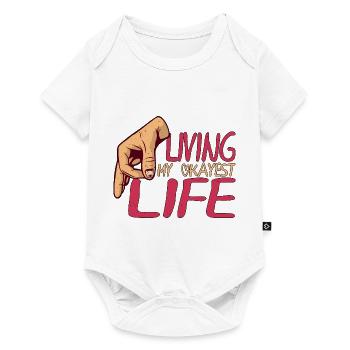 Living My Okayest Life 7 - Baby Premium Kurzarmbody - Weiß - Vorne