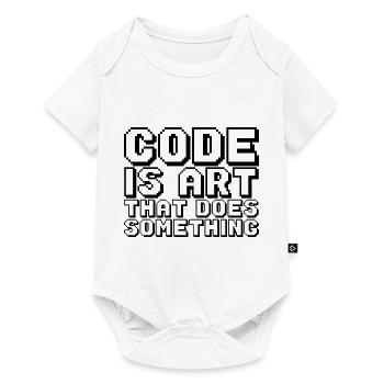 Code Is Art That Does Something - Baby Premium Kurzarmbody - Weiß - Vorne