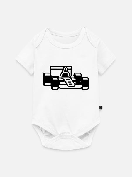 F1-Rennwagen - Baby Premium Kurzarmbody - Weiß