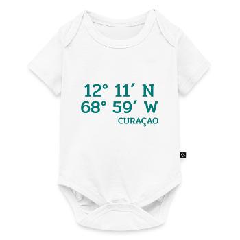 Coordonnées Curaçao - Coordonnées - Caraïbes - Body à manches courtes Premium Bébé - blanc - Devant