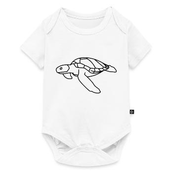 Tortue de mer - Body à manches courtes Premium Bébé - blanc - Devant