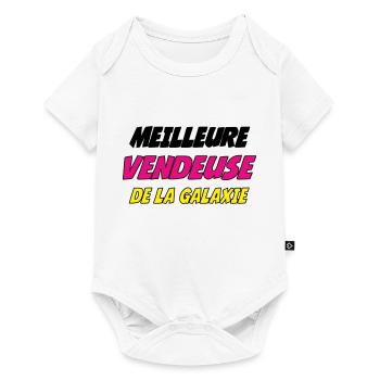MEILLEURE VENDEUSE DE LA GALAXIE - Body à manches courtes Premium Bébé - blanc - Devant