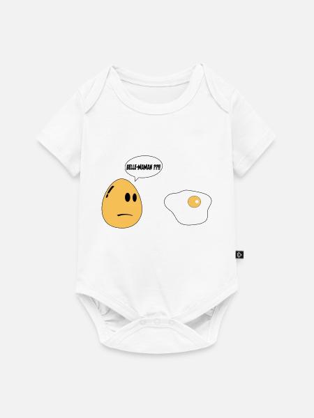 Schönes Mama-Ei - Baby Premium Kurzarmbody - Weiß
