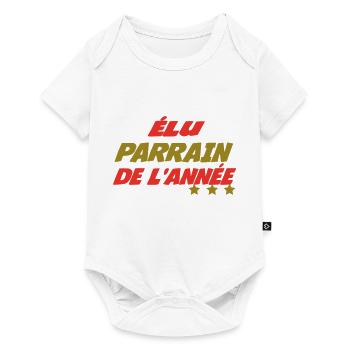 Elu PARRAIN de l'année - Body à manches courtes Premium Bébé - blanc - Devant