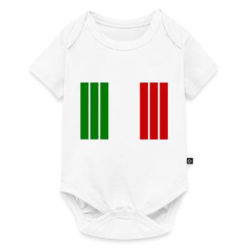 Rayures Italie - Body à manches courtes Premium Bébé - blanc - Devant