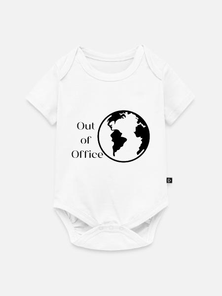 Out of office - Baby Premium Kurzarmbody - Weiß
