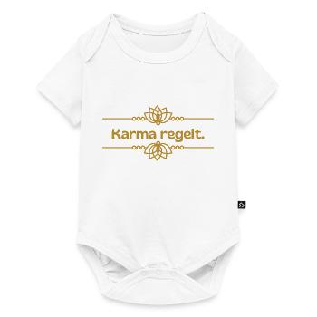Karma regelt - Baby Premium Kurzarmbody - Weiß - Vorne
