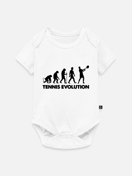 tennis evolution - Baby Premium Kurzarmbody - Weiß
