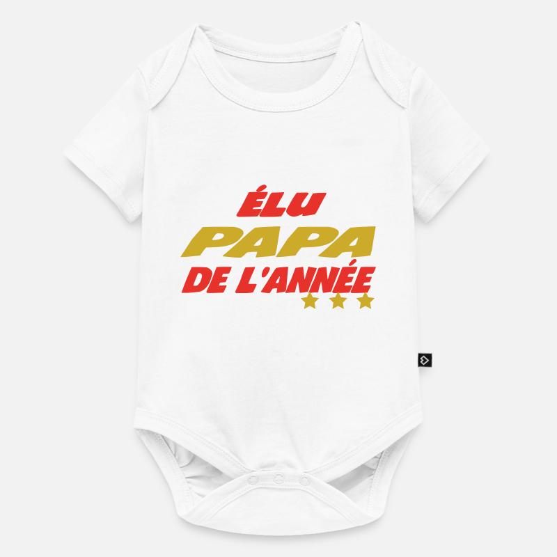 Elu papa de l'année - Body à manches courtes Premium Bébé - blanc