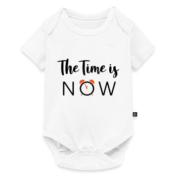 Le temps est MAINTENANT - 2 couleurs - Body à manches courtes Premium Bébé - blanc - Devant