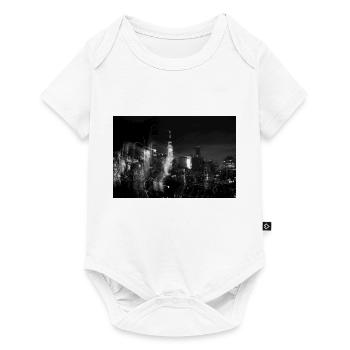 09A3274 NYCITY BLURRY NIGHTS - Baby Premium Kurzarmbody - Weiß - Vorne