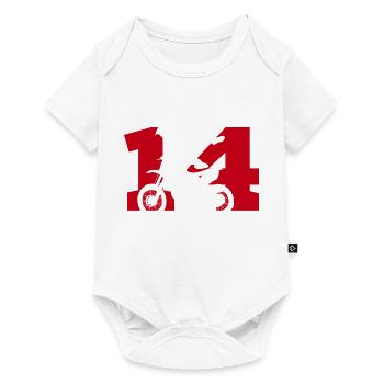 Moto 14 biker - Baby Premium short-sleeve bodysuit - white - Front