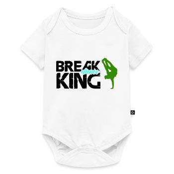 break dance king - Baby Premium Kurzarmbody - Weiß - Vorne