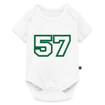 Number 57 green sport - Baby Premium short-sleeve bodysuit - white - Front