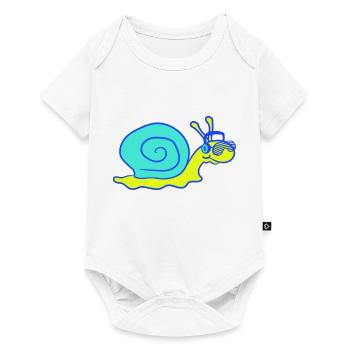 Cool DJ Escargot Mignon Shell - Body à manches courtes Premium Bébé - blanc - Devant