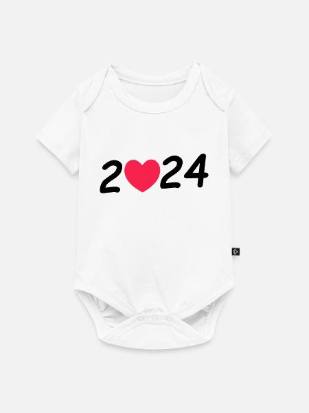 2024 - Baby Premium Kurzarmbody - Weiß