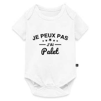 je peux pas j'ai palet - Body à manches courtes Premium Bébé - blanc - Devant
