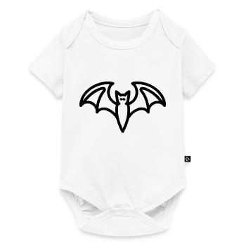 Contour de chauve-souris mystique pour Halloween - Body à manches courtes Premium Bébé - blanc - Devant