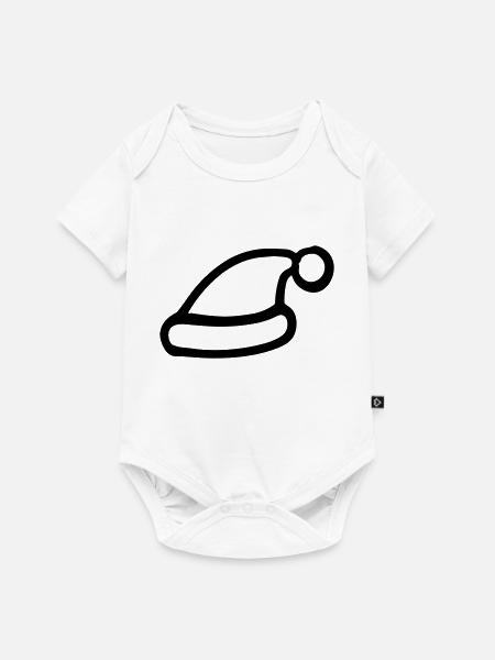 Weihnachtsmütze - Baby Premium Kurzarmbody - Weiß