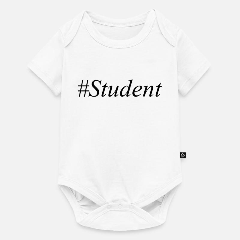 #Student Logo Noir - Body à manches courtes Premium Bébé - blanc