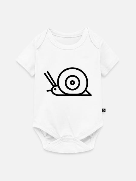Schnecke - Baby Premium Kurzarmbody - Weiß