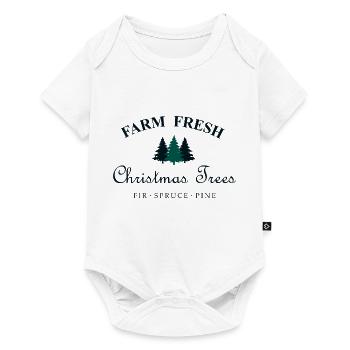 Farm Fresh Christmas trees - Baby Premium Kurzarmbody - Weiß - Vorne
