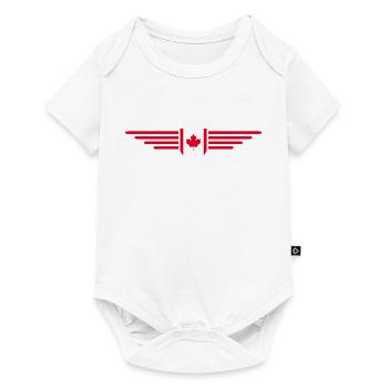 Canada T-Shirt Outfit Design, Nature & Liberté - Body à manches courtes Premium Bébé - blanc - Devant
