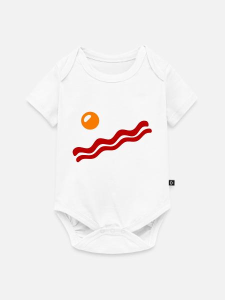 Frühstück - Baby Premium Kurzarmbody - Weiß