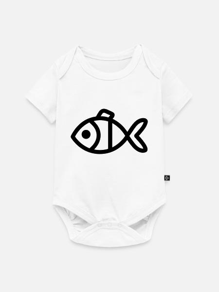 Fisch - Baby Premium Kurzarmbody - Weiß
