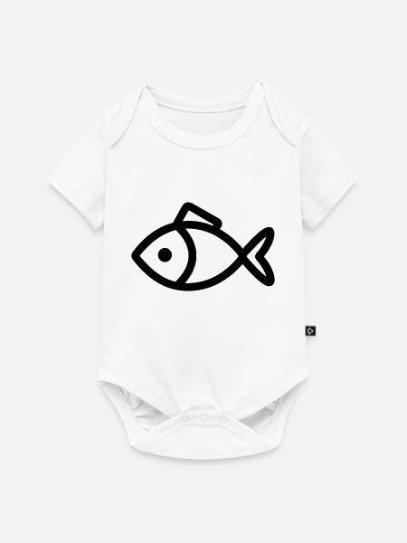Fisch - Baby Premium Kurzarmbody - Weiß