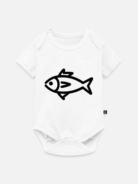 Fisch - Baby Premium Kurzarmbody - Weiß