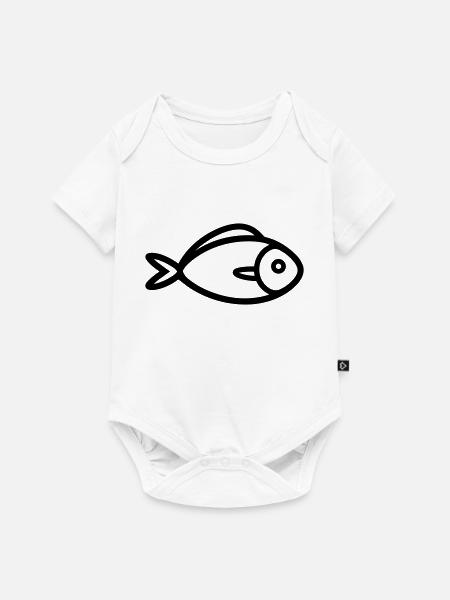 Fisch - Baby Premium Kurzarmbody - Weiß
