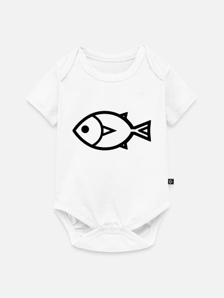 Fisch - Baby Premium Kurzarmbody - Weiß