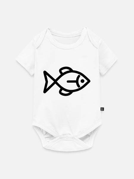 Fisch - Baby Premium Kurzarmbody - Weiß