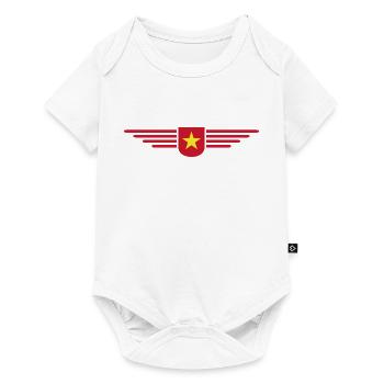 Fan du Vietnam, Tenue T Shirt Design - Body à manches courtes Premium Bébé - blanc - Devant