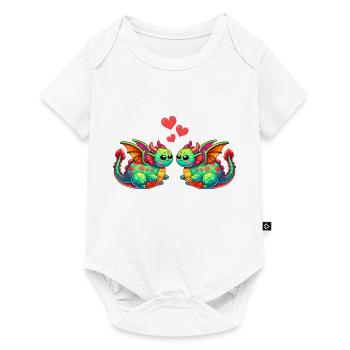 drachen love - Baby Premium Kurzarmbody - Weiß - Vorne
