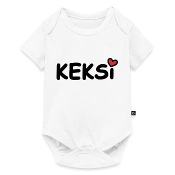 Keksi Pet Name Heart - Baby Premium short-sleeve bodysuit - white - Front
