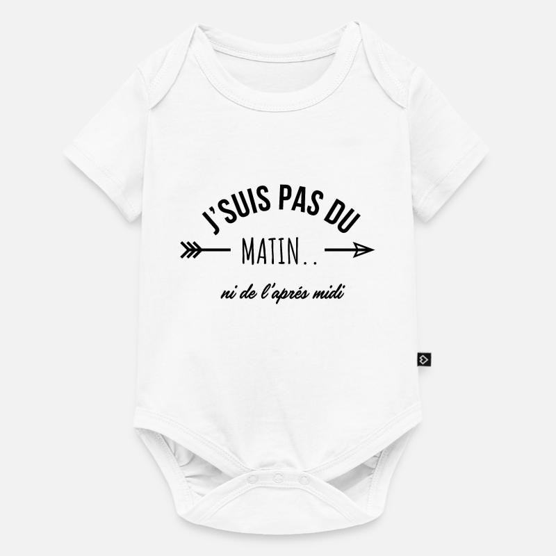 Ich bin kein Morgen- oder Nachmittagsmensch - Humor - Baby Premium Kurzarmbody - Weiß
