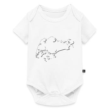Singapore map as outline - Baby Premium short-sleeve bodysuit - white - Front