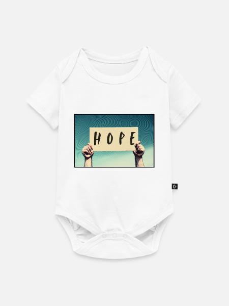 Schild - Hoffnung - Baby Premium Kurzarmbody - Weiß