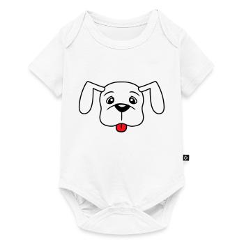 Dog Sticking Out Tongue Naughty Puppy Pet - Baby Premium short-sleeve bodysuit - white - Front