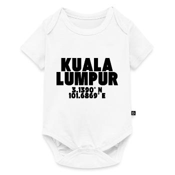 Kuala Lumpur - Design mit Koordinaten - Baby Premium Kurzarmbody - Weiß - Vorne