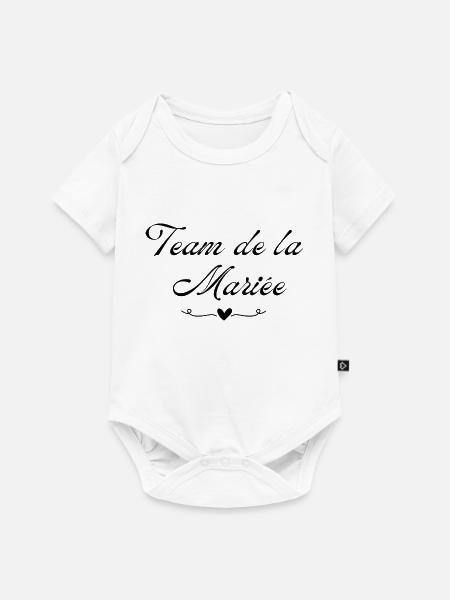 Team des Brautherzens - Baby Premium Kurzarmbody - Weiß