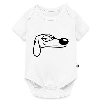 Chien A L’air cool Look détendu Guy Chill Dude - Body à manches courtes Premium Bébé - blanc - Devant