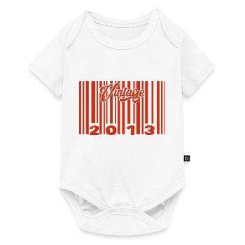 Vintage 2013 Born In 2013 12 Year Old Bar Code Anniversai - Baby Premium short-sleeve bodysuit - white - Front