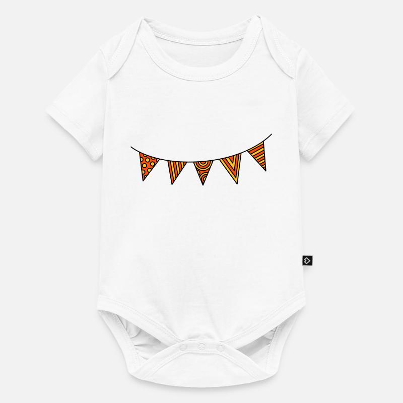 Pennant chain three-colour - Baby Premium short-sleeve bodysuit - white