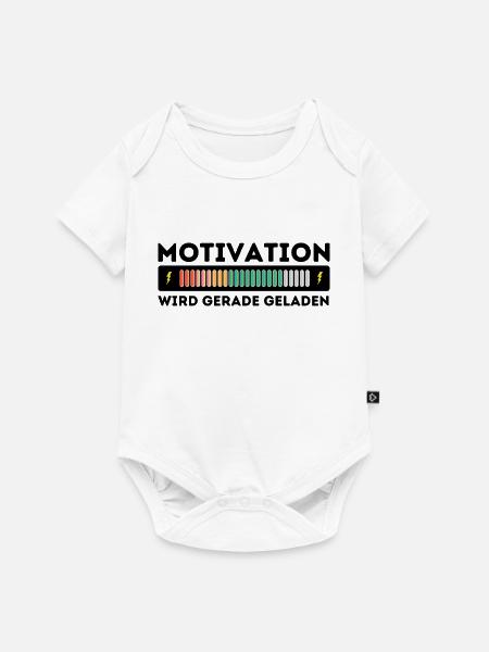 Motivation wird geladen - Baby Premium Kurzarmbody - Weiß